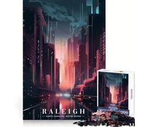 Rompecabezas de 1000 Piezas con Vista del Horizonte de Raleigh para Adultos Fortalece la Memoria Divertido y Casual Bordes limpios Regalo clásico (38x26cm)