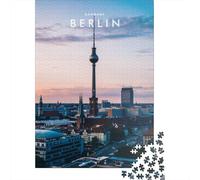 Rompecabezas de 1000 piezas con vista nocturna de Berlín para adultos, regalo de Halloween, rompecabezas para adultos, decoración y regalos únicos para el hogar, 1000 piezas (75x50 cm)