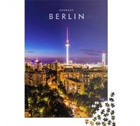 Rompecabezas de 1000 piezas con vista nocturna de Berlín para adultos, regalo de Halloween, rompecabezas para adultos, decoración del hogar, juguetes rompecabezas 1000 piezas (38x26 cm)