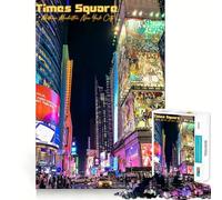 Rompecabezas de 1000 Piezas con Vista Nocturna de Times Square para Adultos Juguete para la Mente, Juego Relajante, Bordes precisos, Regalo conmovedor 38x26cm