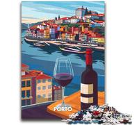 Rompecabezas de 1000 Piezas con Vistas al Vino de Oporto para Adolescentes, Juego Familiar antiestrés, Regalo desafiante para Amigos y Familiares, 2000 Piezas (70x100cm)