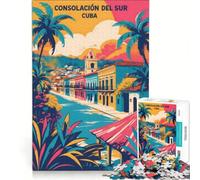 Rompecabezas de 1000 Piezas Consolación del Sur Cuba, Juegos Familiares, Regalo de cumpleaños, con póster y Hoja de Preguntas a Juego 38x52cm