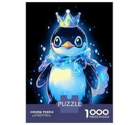 Rompecabezas De 1000 Piezas Cool Penguin King Rompecabezas para Adultos Juego De Ingenio Difícil Difícil Único Cumpleaños Y Regalos 52x38cm/1000pcs