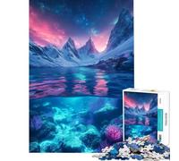 Rompecabezas de 1000 Piezas Corales submarinos y montañas Nevadas Un Reto Educativo Divertido y Original Ideal para Decorar la Pared para niños a Partir de 14 años (38x52cm)