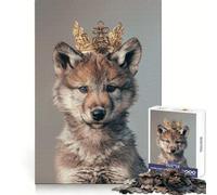 Rompecabezas de 1000 Piezas Corona del Rey Lobo para Adultos Ejercicio Mental Escape Relajante Corte de precisión Regalo Ideal de Navidad (50x75cm)
