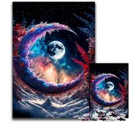 Rompecabezas de 1000 Piezas Cosmic Dream Moon, Rompecabezas difícil para Adultos, desafiante Rompecabezas de Bricolaje, Juego Familiar Perfecto o Regalo Decorativo, 50x75cm/19,68x29,52 Pulgadas