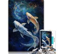 Rompecabezas de 1000 Piezas Cosmic Koi para Adolescentes y Adultos Un desafío difícil y antiestrés, Ideal para Decorar tu Escritorio (38x26cm)