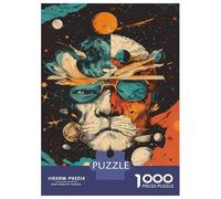 Rompecabezas De 1000 Piezas Cosmic Lion Abstract Space Rompecabezas para Adolescentes Juego De Ingenio Regalos para Mujeres Cumpleaños Y Navidad 52x38cm/1000pcs