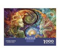 Rompecabezas De 1000 Piezas Cosmic Serpent Dream Art Print Rompecabezas para Adultos Juguetes Antiestrés Decoración Perfecta Cumpleaños Y Navidad 52x38cm/1000pcs