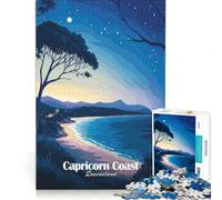 Rompecabezas de 1000 Piezas, Costa Capricornio, Queensland Juguetes antiestrés, Divertidos y con Humor Ideales para Decorar el Escritorio 38x52cm