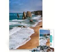 Rompecabezas de 1000 Piezas Costa de los Doce Apóstoles, Australia Corte preciso Divertido desafío Mental Juguete Juego para la Hora de Descanso Regalo de cumpleaños Arte Juego (50x75cm)
