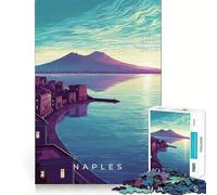 Rompecabezas de 1000 Piezas Costa de Nápoles al Amanecer para Adultos Juguete para la Mente Alivia la ansiedad Bordes precisos Regalo Original (38x52cm)
