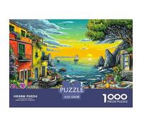 Rompecabezas De 1000 Piezas «Costa del Atardecer» para Niños - De Papel Ecológico, Juego Familiar para El Desarrollo Cognitivo Y La Diversión 52x38cm/1000pcs