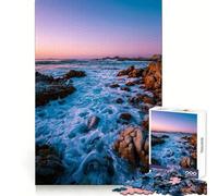 Rompecabezas de 1000 Piezas Costa rocosa al Atardecer para Adolescentes Juguete Divertido para Pensar y Jugar Juntos Arte Coleccionable con Corte nítido (50x75cm)