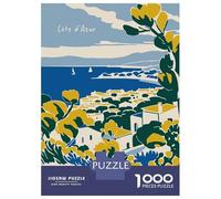 Rompecabezas De 1000 Piezas - Côte DAzur Travel Rompecabezas para Adultos Juego De Ingenio Desafío Difícil Regalos para Reducir El Estrés 70x50cm/1000pcs