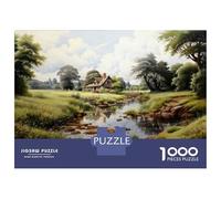 Rompecabezas De 1000 Piezas Cottage by The River-1 Rompecabezas Juguetes Antiestrés Decoración De Pared Cumpleaños Y Navidad 70x50cm/1000pcs