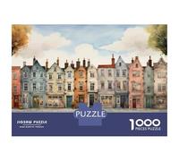 Rompecabezas De 1000 Piezas Cozy Row Houses in Autumn-1 Rompecabezas Juguetes Antiestrés Decoración De Pared Cumpleaños Y Navidad 38x26cm/1000pcs
