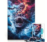 Rompecabezas de 1000 Piezas Cráneo Gritando con murciélagos para Adolescentes Ideal para estimular la Memoria y para el Ocio en casa Un Regalo Encantador (38x52cm)