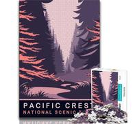 Rompecabezas de 1000 Piezas Cresta del Pacífico, un desafío difícil y antiestrés Cada Pieza es única Diversión Familiar desafiante (38x26cm)