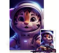 Rompecabezas de 1000 Piezas Criado Tigre Espacial para Adolescentes Refuerza la Memoria y el vínculo Familiar Bordes precisos Regalo Original (50x75cm)