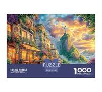Rompecabezas De 1000 Piezas «Cristo Redentor_ Brasil» para Niños - De Papel Ecológico, Juego Familiar para El Desarrollo Cognitivo Y La Diversión 70x50cm/1000pcs