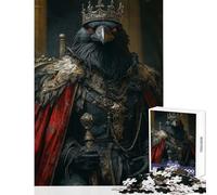 Rompecabezas de 1000 Piezas Cuervo Rey Animal Juegos Divertidos Vacaciones en Casa Matar el Tiempo Juguetes Decoración del Hogar Mejorar el Amor Entre Parejas (52X38cm)