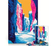 Rompecabezas de 1000 Piezas Cueva de Hielo Islandia Arte Minimalista Decoración Ideal para Cortar Juego cognitivo Regalo Juego fácil Regalo de cumpleaños (50x75cm)