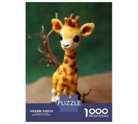 Rompecabezas De 1000 Piezas - Cute African Baby Giraffe Rompecabezas para Adultos Juguetes De Bricolaje Oferta De Decoración Perfecta como Regalos para Toda La Familia 38x26cm/1000pcs