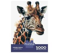 Rompecabezas De 1000 Piezas Cute Giraffe Face Painting Rompecabezas para Adultos Juego Familiar Mejora La Memoria Oferta como Regalo para Toda La Familia 70x50cm/1000pcs
