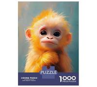 Rompecabezas De 1000 Piezas Cute Monkey Portrait Rompecabezas para Adultos Juego De Ingenio Análisis Y Lógica Cumpleaños 38x26cm/1000pcs