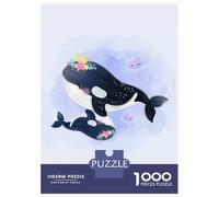 Rompecabezas De 1000 Piezas Cute Orca Whale Rompecabezas para Adultos Juego Familiar Decoración Perfecta Cumpleaños Y Navidad 70x50cm/1000pcs