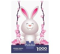 Rompecabezas De 1000 Piezas Cute Rabbit Rompecabezas para Adultos Juego De Ingenio Ensamblaje De Patrones Difícil Y Desafiante 70x50cm/1000pcs