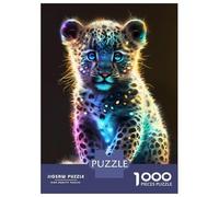 Rompecabezas De 1000 Piezas Cute Rainbow Baby Leopard Rompecabezas para Adultos Juego De Ingenio Análisis Y Lógica Interacción Entre Padres E Hijos 70x50cm/1000pcs