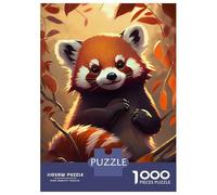 Rompecabezas De 1000 Piezas - Cute Red Panda Animal Art Rompecabezas para Adolescentes Juego Familiar Análisis Y Lógica Trato como Regalos para Toda La Familia 70x50cm/1000pcs