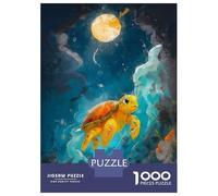 Rompecabezas De 1000 Piezas Cute Sea Turtle Rompecabezas para Adultos Juegos Familiares Ensamblaje De Patrones Cumpleaños Y Navidad 70x50cm/1000pcs