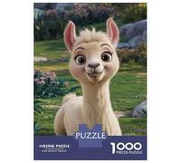 Rompecabezas De 1000 Piezas Cute Smiling Llama Rompecabezas para Adultos Juegos Relajantes Decoración del Hogar Cumpleaños Y Navidad 70x50cm/1000pcs