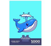 Rompecabezas De 1000 Piezas - Cute Whale Cartoon Rompecabezas Juego De Ingenio Decoración De Pared Oferta como Regalos para Toda La Familia 70x50cm/1000pcs