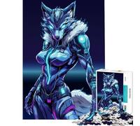 Rompecabezas de 1000 Piezas Cyberpunk Chica Lobo Juguetes adictivos para Cultivar la Paciencia Juegos Divertidos Decoración Perfecta Regalo de cumpleaños (Tamaño 38x26cm)