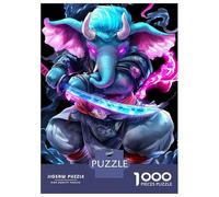 Rompecabezas De 1000 Piezas Cyberpunk Elephant Warrior Animal Rompecabezas para Adultos Juegos Familiares Ensamblaje De Patrones Cumpleaños Y Navidad 70x50cm/1000pcs