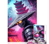 Rompecabezas de 1000 Piezas Cyberpunk Ninja Pagoda Juguetes antiestrés Gran Regalo para Juegos Juego Imposible Entrena tu Cerebro y Tus Manos tamaño 38x26cm