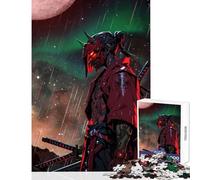Rompecabezas de 1000 Piezas Cyberpunk Samurai bajo la Lluvia Juguetes antiestrés Regalos de Amigo Secreto Juego Educativo Lista de Deseos con Papá Noel Tamaño 38x52cm