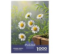 Rompecabezas De 1000 Piezas Daisies in A Wooden Box Rompecabezas para Adultos Juego Práctico Una Obra De Arte Cumpleaños Y Navidad 38x26cm/1000pcs