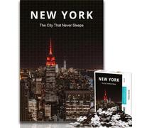 Rompecabezas de 1000 Piezas Dancing Night New York Art,Rompecabezas de 1000 Piezas para Adultos y Adolescentes,para Juegos educativos,desafío,Juguetes,colección de Artistas,Bellas Artes,75x50cm