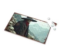 Rompecabezas de 1000 piezas de 1000 piezas con diseño de calavera en las montañas: una escena occidental espeluznante (300 piezas)