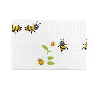 Rompecabezas de 1000 piezas de abejas en las flores de Yyhwhjde - Rompecabezas de madera intelectual educativo, rompecabezas divertidos, rompecabezas para aliviar el estrés