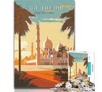 Rompecabezas de 1000 Piezas de Abu Dhabi Travel Puzzles para Adultos, Toda la Familia Adecuado para 14 26x38cm