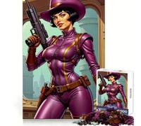 Rompecabezas de 1000 Piezas de Agente Espacial Vestido de Morado para Adolescentes Juguete de lógica y Ejercicios de relajación Corte preciso Regalo Ideal (50x75cm)