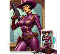 Rompecabezas de 1000 Piezas de Agente Espacial Vestido de Morado para Adolescentes Juguete de lógica y Ejercicios de relajación Corte preciso Regalo Ideal (50x75cm)