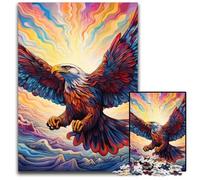 Rompecabezas de 1000 Piezas de águila Colorida, desafiante Rompecabezas para Adolescentes, Juego Interactivo Divertido para Toda la Familia, 50x75cm/19,68x29,52 Pulgadas