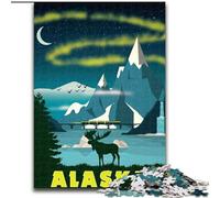 Rompecabezas de 1000 Piezas de Alaska City Travel Art Learning Educational Toys Juegos Familiares Regalos para Amigos y Familiares (38x26cm) 1000 Piezas